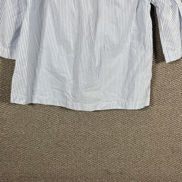 Madewell Clean Off The Shoulder Top Womens Size XS Blue White Striped Casual - Picture 3 of 11